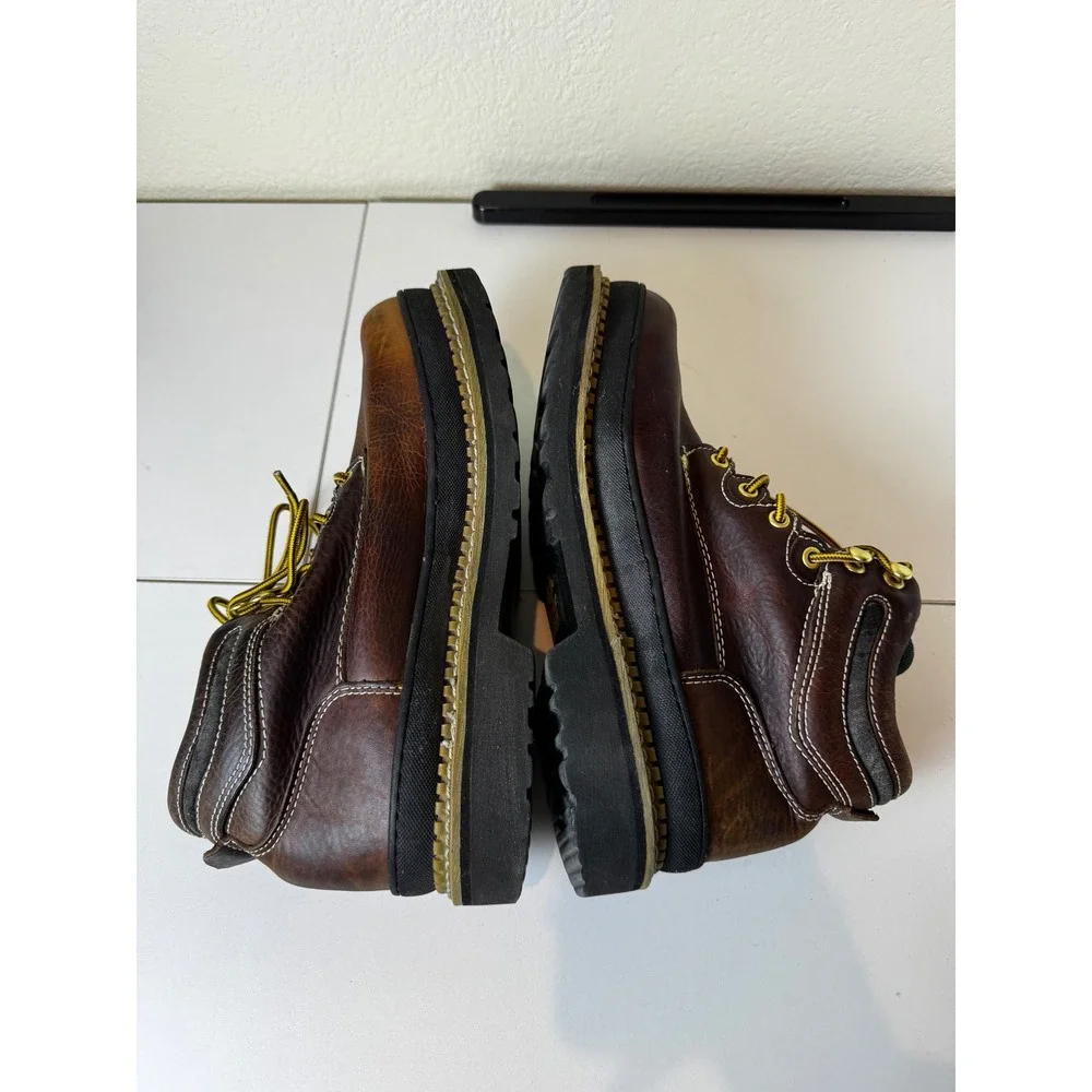 Georgia Giant Work Boots Mens 10.5 W 6 Inch Brown Leather Steel Toe Rugged